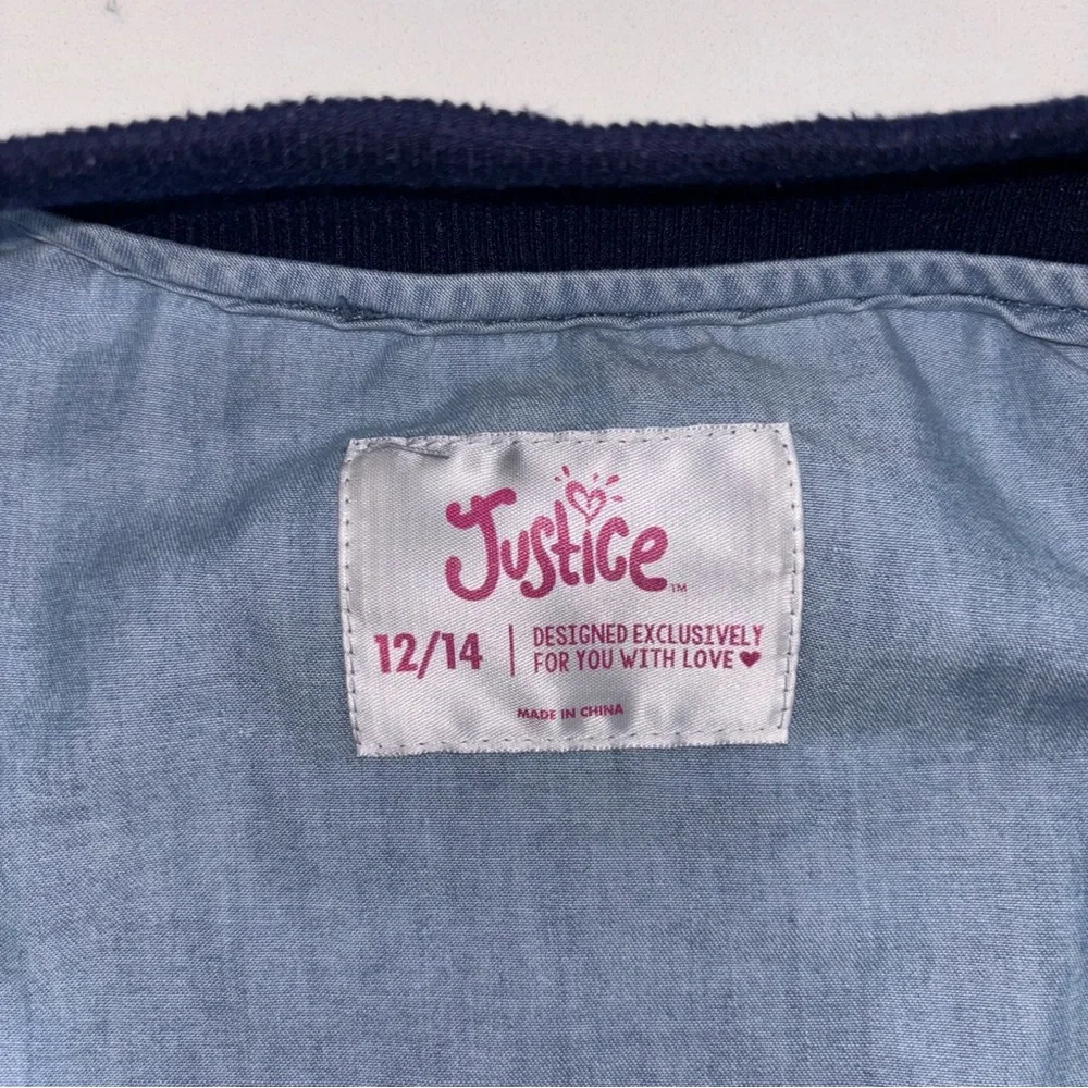 Girls Justice Denim Jacket with Fun Patches
